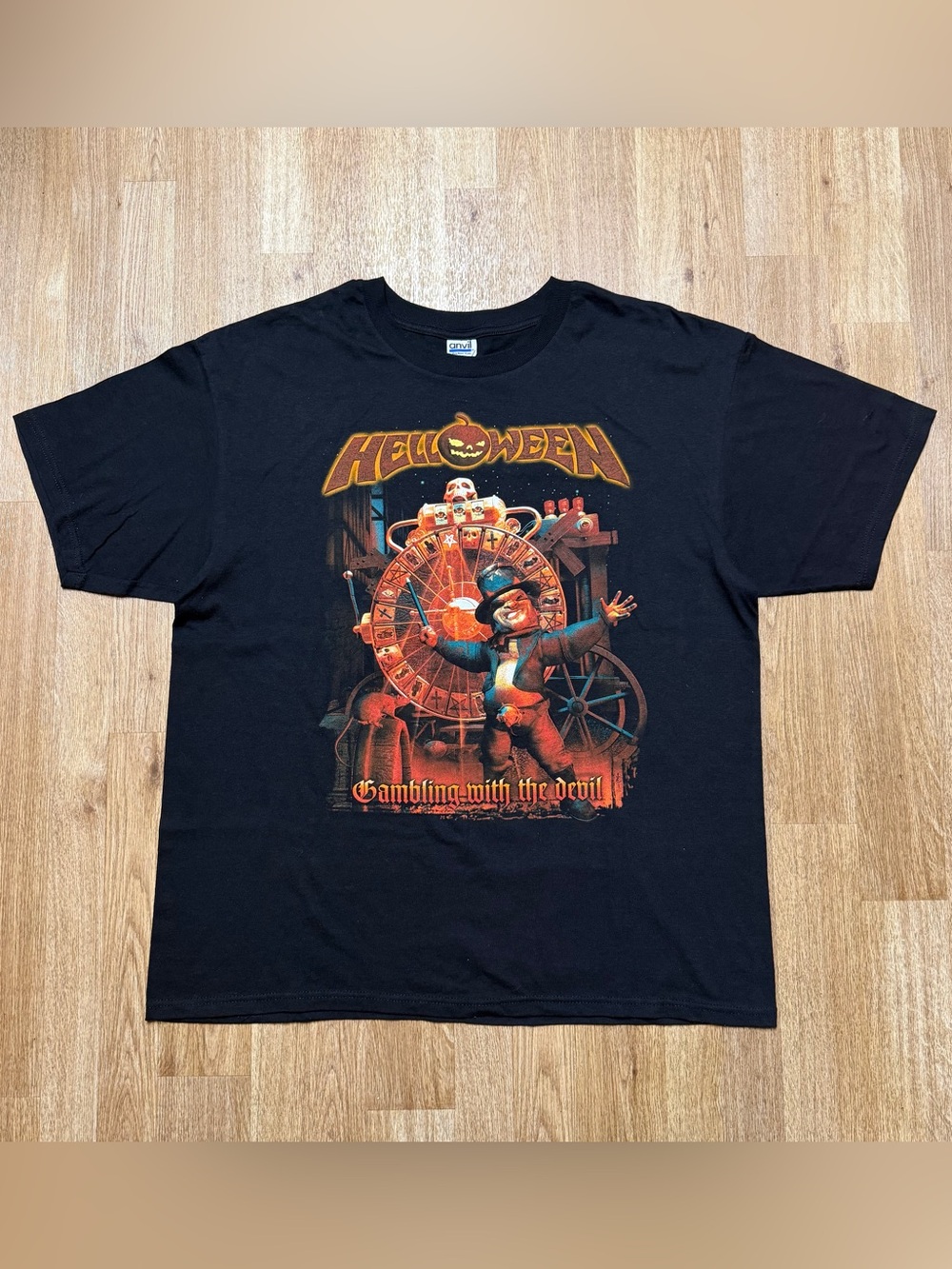 Helloween Gambling With The Devil Hellish Rock 2007/08 Tour Graphic T-Shirt XL